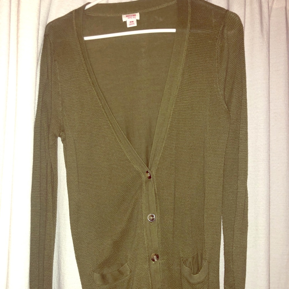 Green cardigan